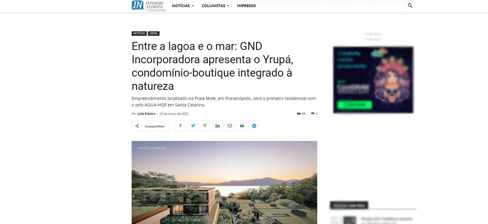 Primeiro residencial com o Certificação Ambiental AQUA-HQE em Santa Catarina